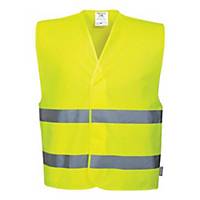 Portwest C474 hi-vis safety vest, neon yellow, size M, per piece