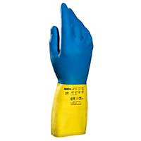 Mapa Alto 405 chemische handschoenen, blauw/geel, maat 7, 10 paar