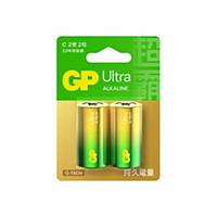 GP Ultra Alkaline Batteries C - Pack of 2