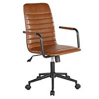 Beat Medium Back Faux Leather Operators Chair - Brown - Del & Ins