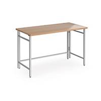 Fuji Home Workstation 800mmX600mm,Foldng Legs Beech&Silver Frm D&I Excl NI