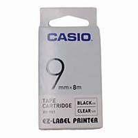 Casio XR-9X1 Tape 9mm x 8m Black on Clear