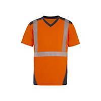 T-shirt haute visibilité T2S Bali - orange fluo/marine - taille XL