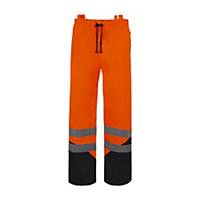 Pantalon de pluie haute visibilité T2S Speed - orange fluo/noir - taille XL