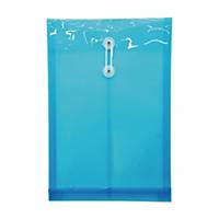 Plastic Envelope F4 Transparent Blue