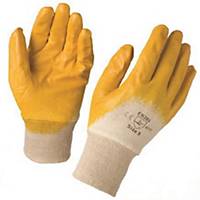 My-T-Gear N19120 mechanische nitril handschoenen, wit/geel, maat 8, 12 paar