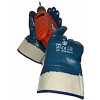My-T-Gear N17410 mechanische nitril handschoenen, blauw/wit, maat 8, 12 paar