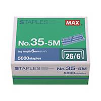 MAX No.26/6 (35-5M) Staples - Box of 5000