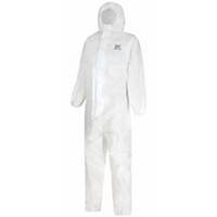 BENCHMARK BMC02 TYPE 5&6 DISPOSABLE COVERALL LARGE WHITE