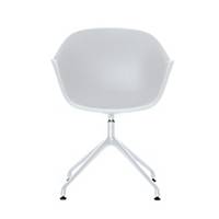 Chaise Paperflow Moon pied blanc assise blanche