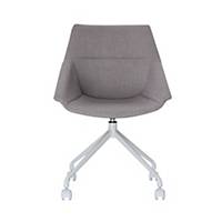 PAPERFLOW CHAIR LUGE WHT BASE GREY SEAT