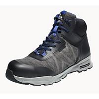 Emma New York high S1P safety shoes, SRC, ESD, grey/black, size W-39, per pair