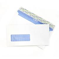 Envelope Opaque 4.25 X8.75  100G Peel and seal white - Box of 500