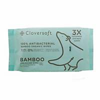 Cloversoft Anti-Bacterial Bamboo Organic Wipes 40 Sheets - Pack of 40