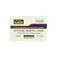 Suremark  SQ6656 Sticky Note Pad Yellow