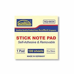 Yellow Sticky Note Pads Pastel Removable 38 50 70 102 127mm 100 notes per pad 