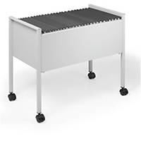 Durable suspension file trolley for 60-80 suspension files A4 grey