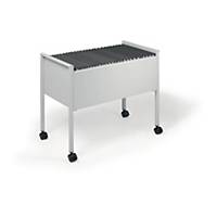 Durable suspension file trolley for suspension files A4 grey