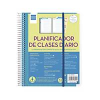 Planificador clases Finocam - día página - 150 x 210 mm - azul