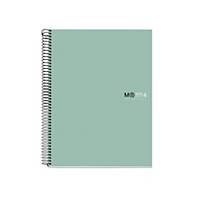 Cuaderno de espiral Miquelrius - A4 - 80 hojas - 5 x 5 mm - verde