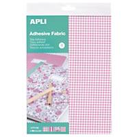Tela adhesiva Apli tonos rosa - A4 -  - 4 hojas