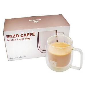 Enzo Double Layer Glass Cup 250ml - Box of 2