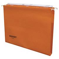 Lyreco Budget suspension files for drawers 15mm 330/250 orange - box of 25