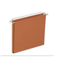 Lyreco Budget suspension files drawers 15mm 330/250 orange 230 g/m²- box of 25