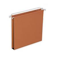 Lyreco Budget suspension files drawers 30mm 330/250 orange 230 g/m²- box of 25