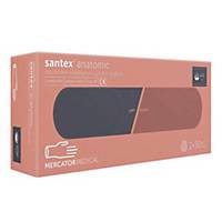 Rękawice lateksowe MERCATOR SANTEX ANATOMIC PF, rozmiar 7,5, opaowanie 100 sztuk