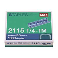 MAX No.B8 (2115-1/4) Staples - Box of 1000