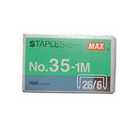MAX No.26/6 (35-1M) Staples - Box of 1000