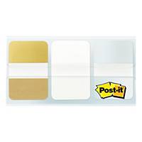 Post-it® szupererős jelölőcímke, 25 x 38 mm, színes, 3 tömb/12 lap