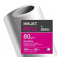 InkJet papier universel CLAIRJET 2650C, 80g 420mmx50m, emballage de 6 rouleaux