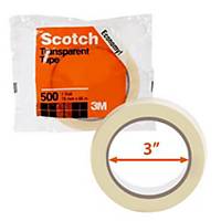 3M 500 Scotch Utility Transparent Tape 18mm x 66m