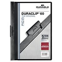 Clamp folder Duraclip, A4, filling height 6 mm, black