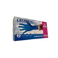 Castor Disposable Nitrile Gloves S, 100 Pieces