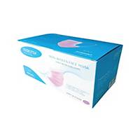 MICROTEX DISPOSABLE MASK 3 PLY PINK PACK OF 50