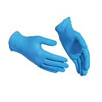 Caja de 100 guantes de nitrilo Guide sin polvo - nitrilo - azul - talla 9