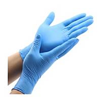 Caja de 100 guantes desechables Bergamot X2235 - nitrilo - azul - talla S