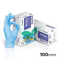 Bergamot Gloves Nitrile Blue Size M - Box of 100