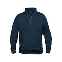 Sweatshirt half Zip Clique Basic 021033, polyester, cotton, dark blue, XL