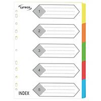 Lyreco A4 Colour Paper Dividers 5 Tabs