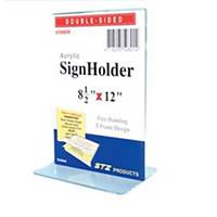 Acrylic Sign Holder 8.5  x 12  Vertical