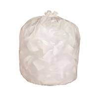 Plastic Litter Bag 24 inch x 24 inch White 10 micron - Pack of 100