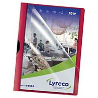 Lyreco clip folder A4 PP 30 pages red - pack of 5