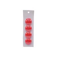 LYRECO MAGNETIC W/B BUTTON 40MM RED - PACK OF 4