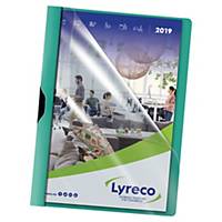 Deska s kovovým klipem Lyreco, 30 listů, zelená, balení 5 kusů