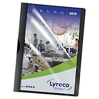 Lyreco A4 Black Clip Presentation Files - 30-Sheet Capacity - Pack Of 5