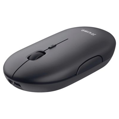 Souris optique sans fil Trust Puck rechargeable Bluetooth, noire